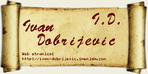 Ivan Dobrijević vizit kartica